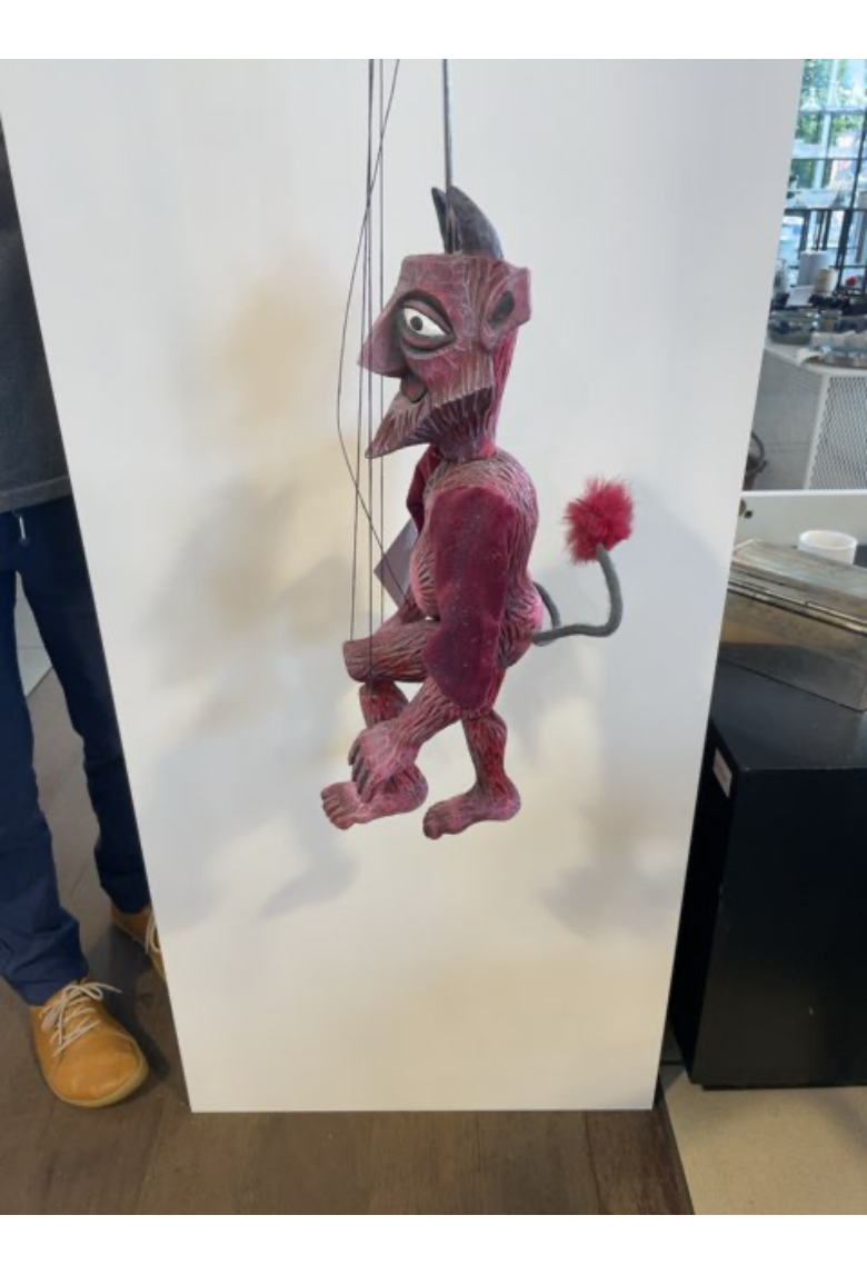 Marionet djævel dukke